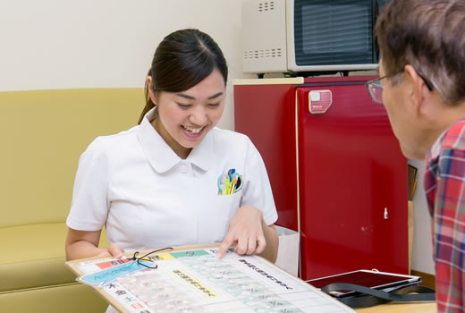 薬の説明やご相談、薬の管理のお手伝いをします